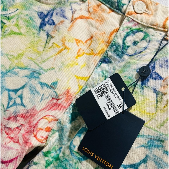NWTS Louis Vuitton *RARE* Pastel Monogram Jeans - Picture 4 of 15